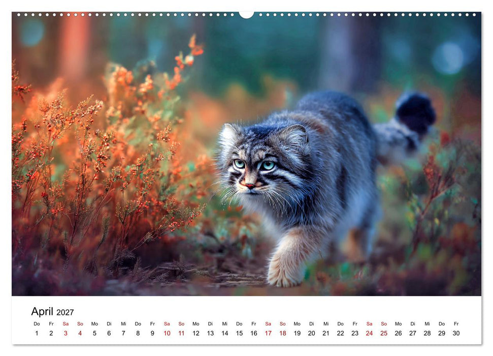Gegen alles! - Pallaskatzen in ihrer Welt (CALVENDO Premium Wandkalender 2027)