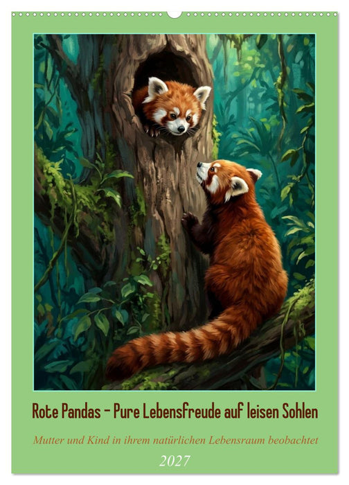 Rote Pandas – Pure Lebensfreude auf leisen Sohlen (CALVENDO Wandkalender 2027)