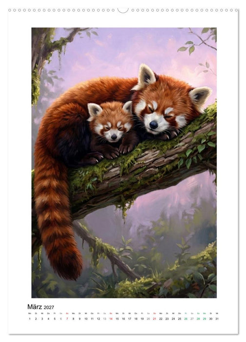 Rote Pandas – Pure Lebensfreude auf leisen Sohlen (CALVENDO Wandkalender 2027)