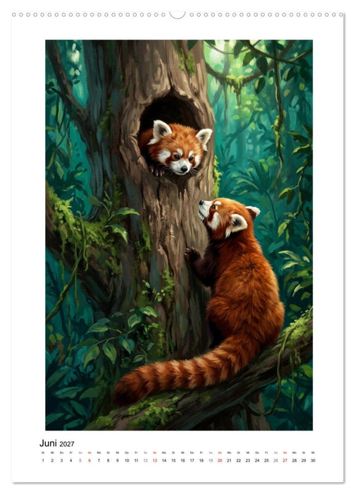 Rote Pandas – Pure Lebensfreude auf leisen Sohlen (CALVENDO Wandkalender 2027)
