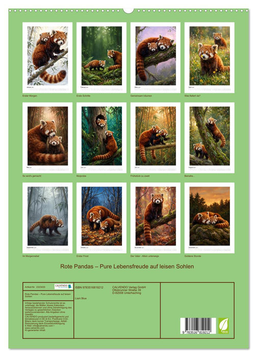 Rote Pandas – Pure Lebensfreude auf leisen Sohlen (CALVENDO Premium Wandkalender 2027)