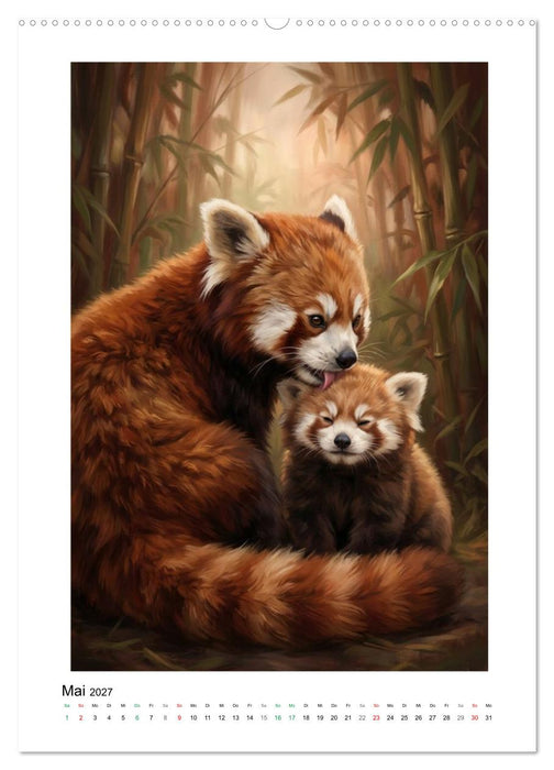 Rote Pandas – Pure Lebensfreude auf leisen Sohlen (CALVENDO Premium Wandkalender 2027)