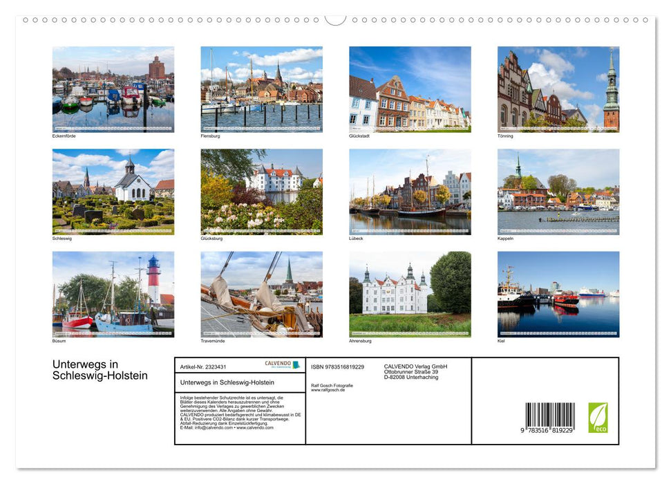 Unterwegs in Schleswig-Holstein (CALVENDO Premium Wandkalender 2027)