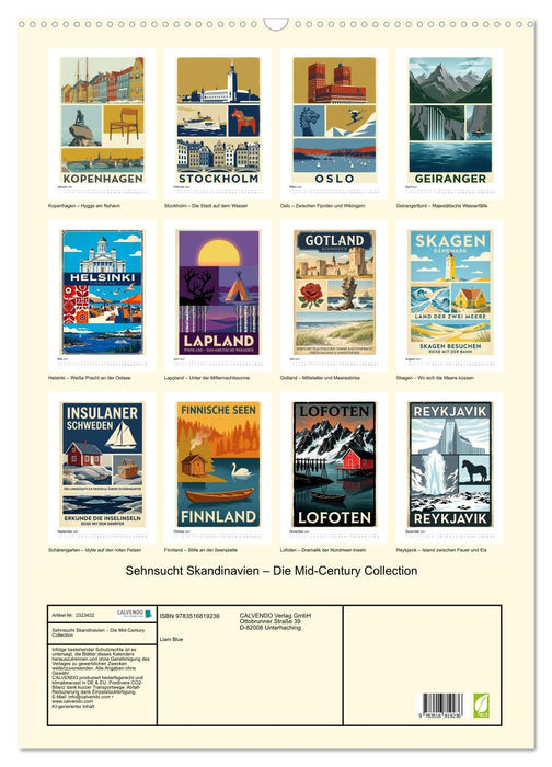Sehnsucht Skandinavien – Die Mid-Century Collection (CALVENDO Wandkalender 2027)