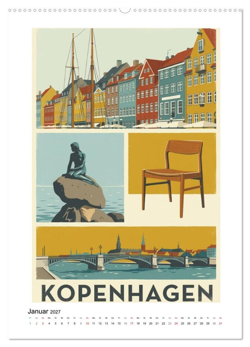 Sehnsucht Skandinavien – Die Mid-Century Collection (CALVENDO Wandkalender 2027)