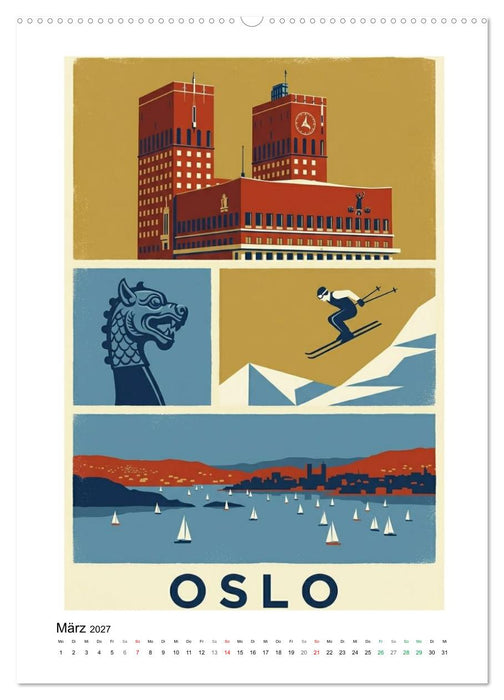 Sehnsucht Skandinavien – Die Mid-Century Collection (CALVENDO Wandkalender 2027)