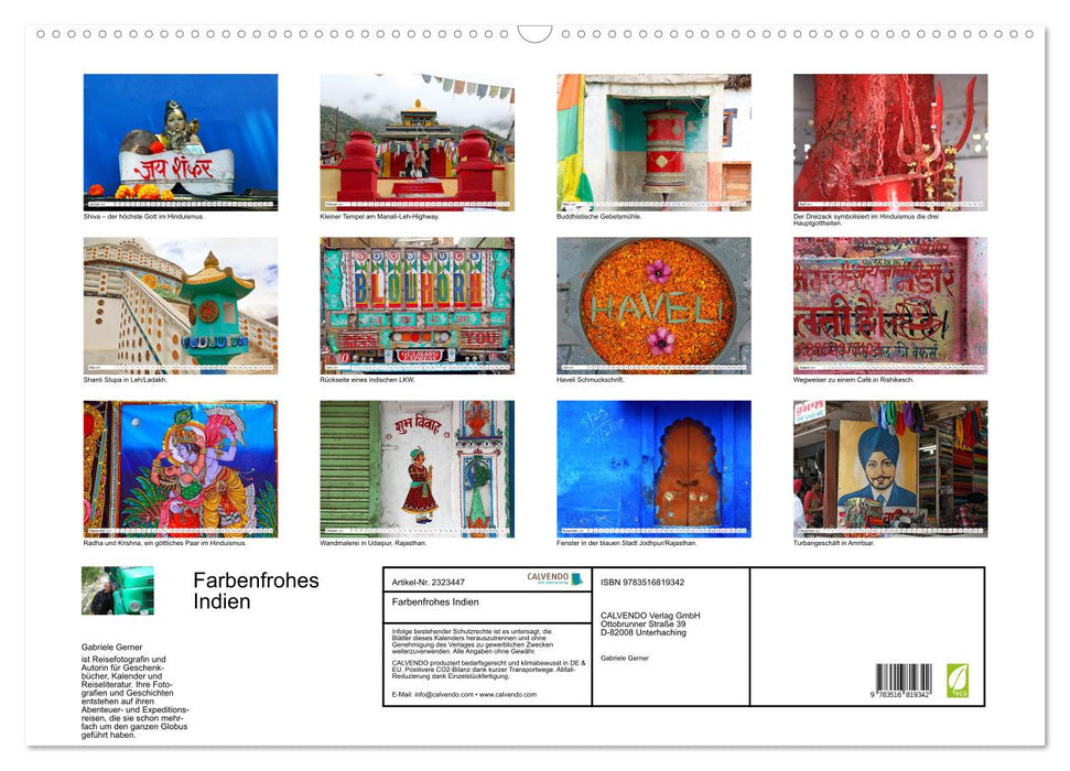 Farbenfrohes Indien (CALVENDO Wandkalender 2027)