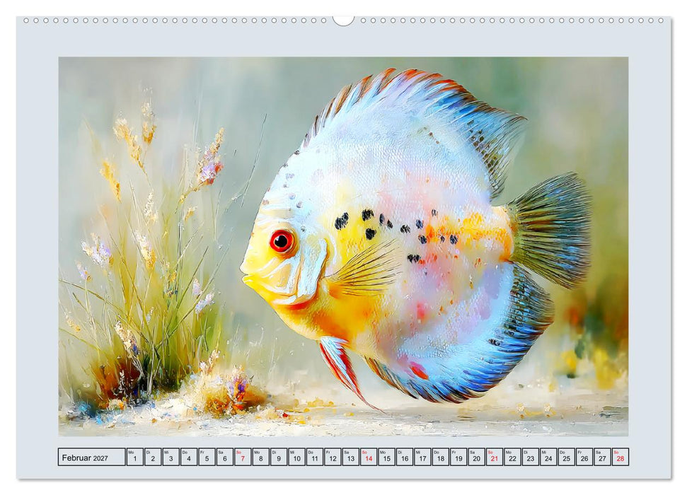 Diskusfische. Buntbarsche im Süßwasserbecken (CALVENDO Wandkalender 2027)