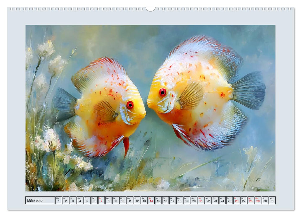Diskusfische. Buntbarsche im Süßwasserbecken (CALVENDO Wandkalender 2027)