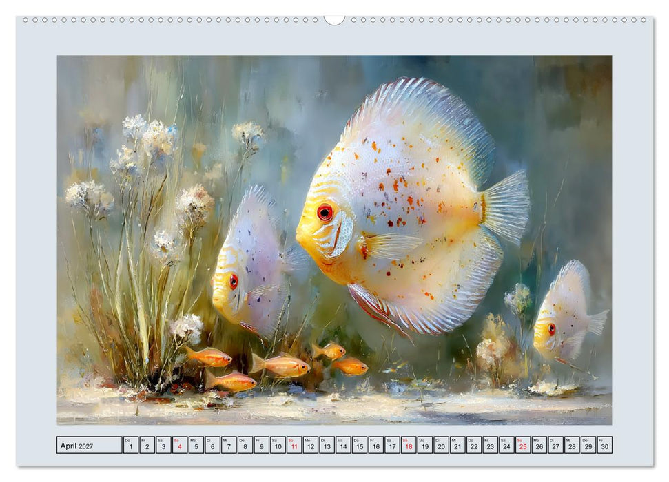 Diskusfische. Buntbarsche im Süßwasserbecken (CALVENDO Wandkalender 2027)