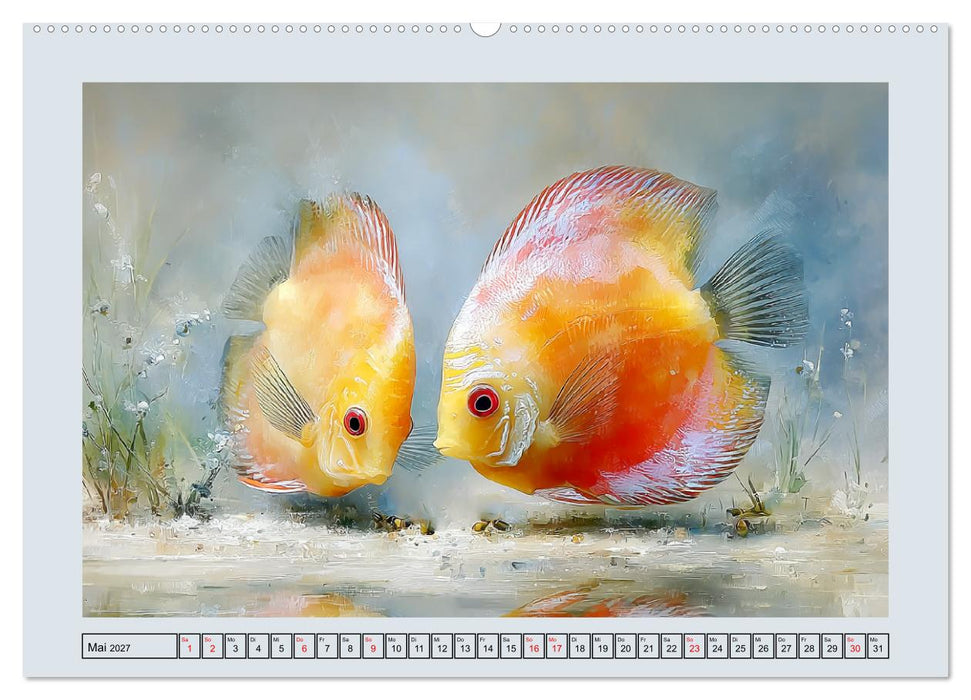 Diskusfische. Buntbarsche im Süßwasserbecken (CALVENDO Wandkalender 2027)