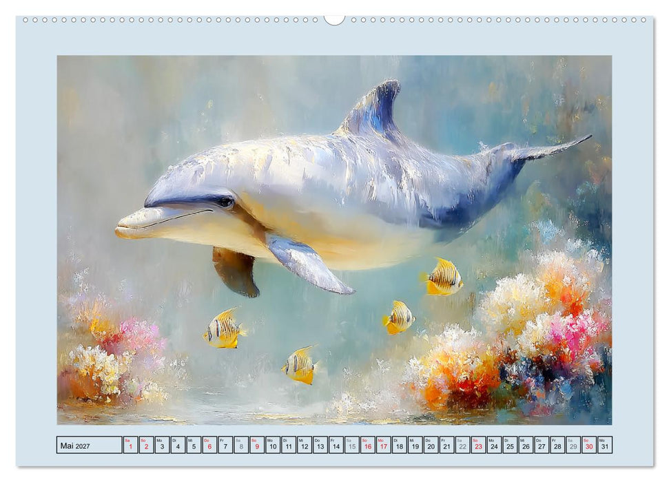 Delfine. Botschafter und Tänzer der Meere (CALVENDO Wandkalender 2027)