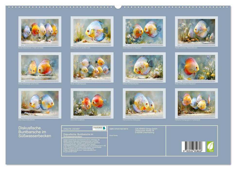 Diskusfische. Buntbarsche im Süßwasserbecken (CALVENDO Premium Wandkalender 2027)