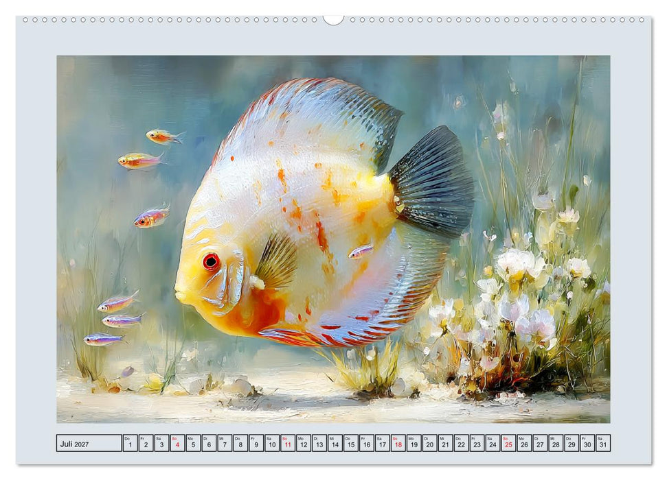 Diskusfische. Buntbarsche im Süßwasserbecken (CALVENDO Premium Wandkalender 2027)