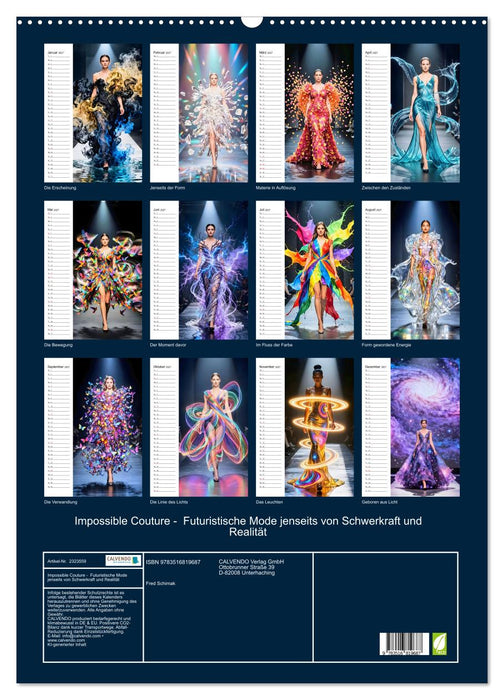 Impossible Couture - Futuristische Mode jenseits von Schwerkraft und Realität (CALVENDO Wandkalender 2027)