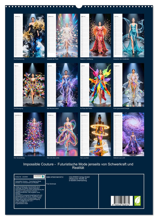 Impossible Couture - Futuristische Mode jenseits von Schwerkraft und Realität (CALVENDO Premium Wandkalender 2027)