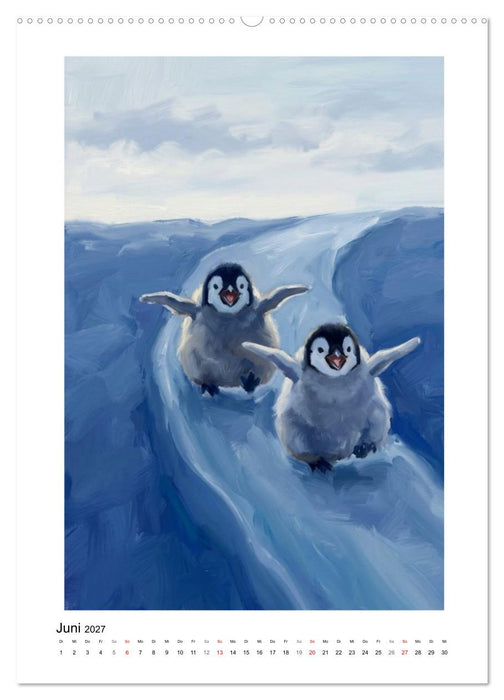 Pinguine - Watscheln, Kuscheln, Staunen (CALVENDO Wandkalender 2027)