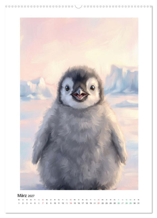Pinguine - Watscheln, Kuscheln, Staunen (CALVENDO Premium Wandkalender 2027)