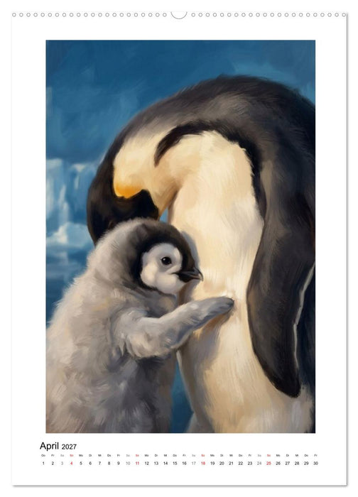 Pinguine - Watscheln, Kuscheln, Staunen (CALVENDO Premium Wandkalender 2027)