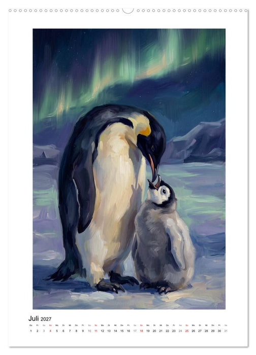 Pinguine - Watscheln, Kuscheln, Staunen (CALVENDO Premium Wandkalender 2027)