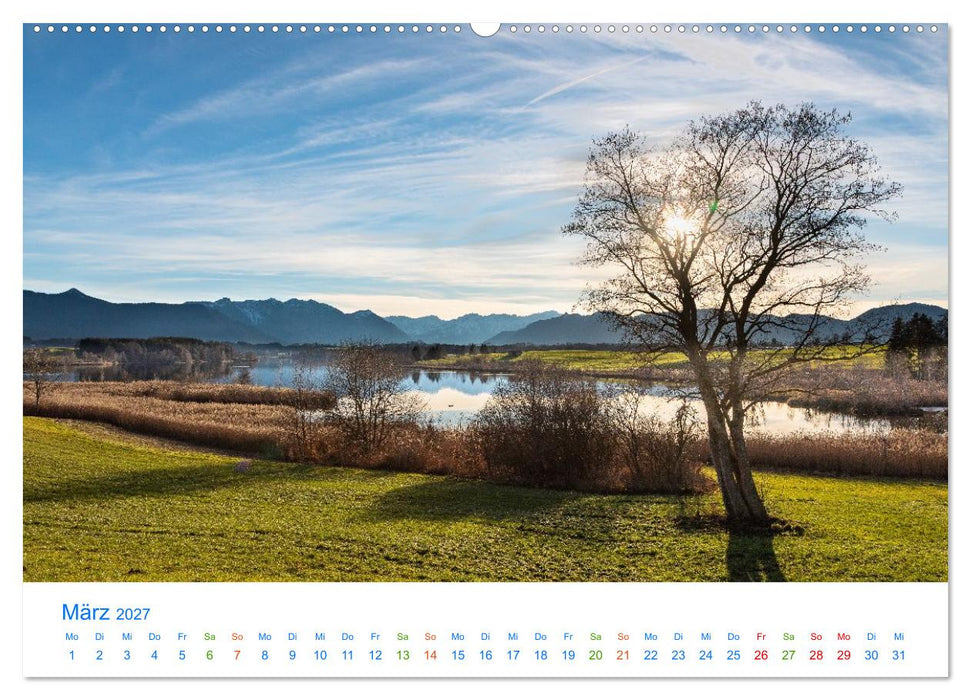 Im blauen Land am Alpenrand (CALVENDO Wandkalender 2027)
