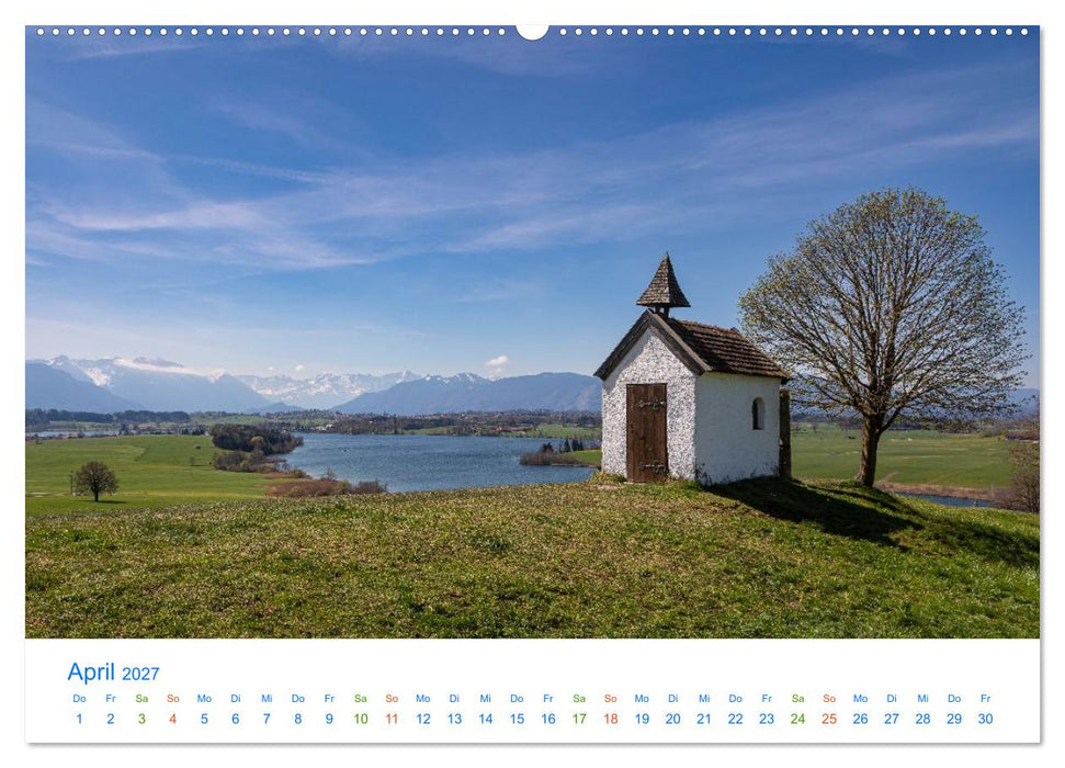 Im blauen Land am Alpenrand (CALVENDO Wandkalender 2027)