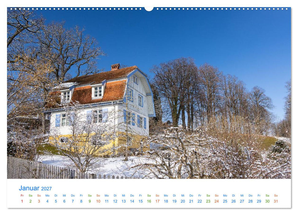 Im blauen Land am Alpenrand (CALVENDO Premium Wandkalender 2027)