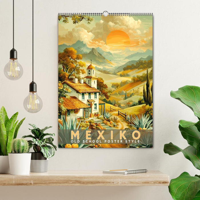 Mexiko - Old School Poster Style (CALVENDO Wandkalender 2027)