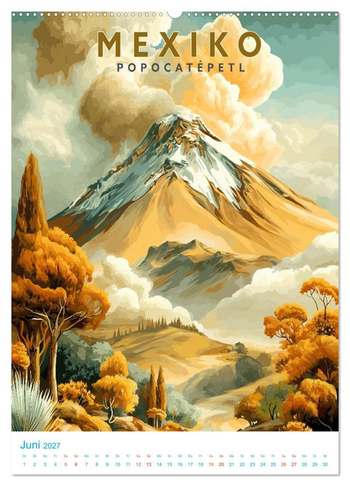 Mexiko - Old School Poster Style (CALVENDO Wandkalender 2027)