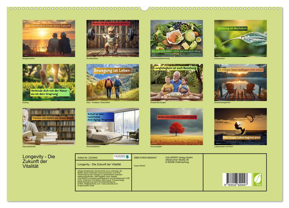 Longevity - Die Zukunft der Vitalität (CALVENDO Premium Wandkalender 2027)