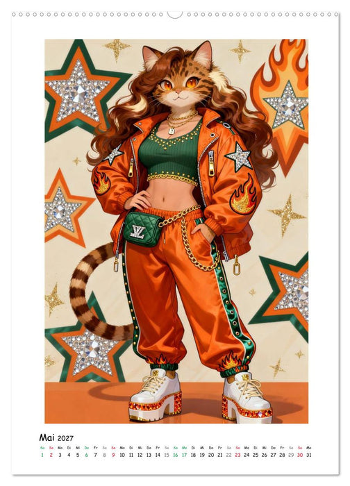 Fashion Cats - Weil Stil keine Grenzen kennt (CALVENDO Wandkalender 2027)