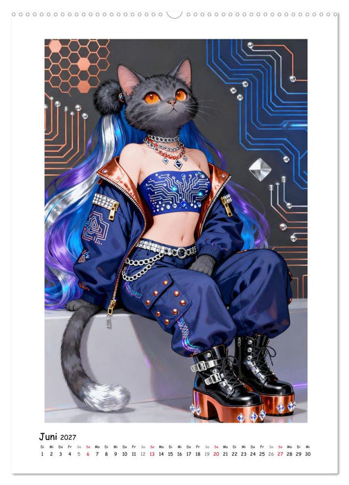 Fashion Cats - Weil Stil keine Grenzen kennt (CALVENDO Wandkalender 2027)