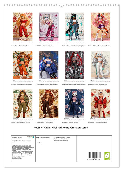 Fashion Cats - Weil Stil keine Grenzen kennt (CALVENDO Premium Wandkalender 2027)