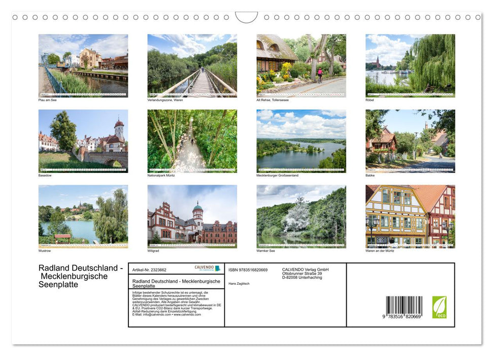 Radland Deutschland - Mecklenburgische Seenplatte (CALVENDO Wandkalender 2027)