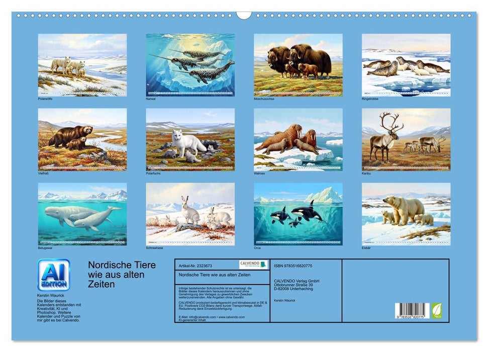 Nordische Tiere wie aus alten Zeiten (CALVENDO Wandkalender 2027)