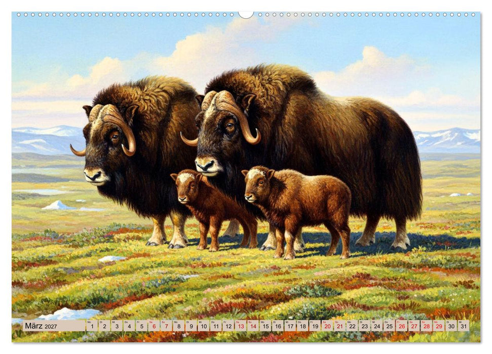 Nordische Tiere wie aus alten Zeiten (CALVENDO Wandkalender 2027)