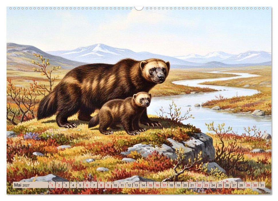 Nordische Tiere wie aus alten Zeiten (CALVENDO Wandkalender 2027)