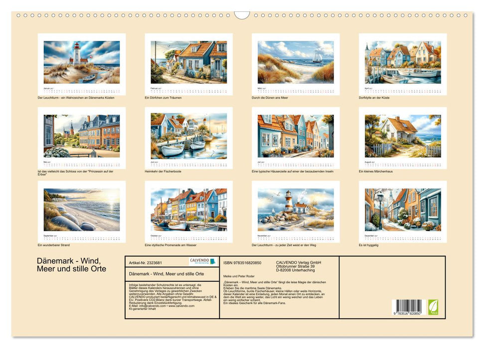Dänemark - Wind, Meer und stille Orte (CALVENDO Wandkalender 2027)