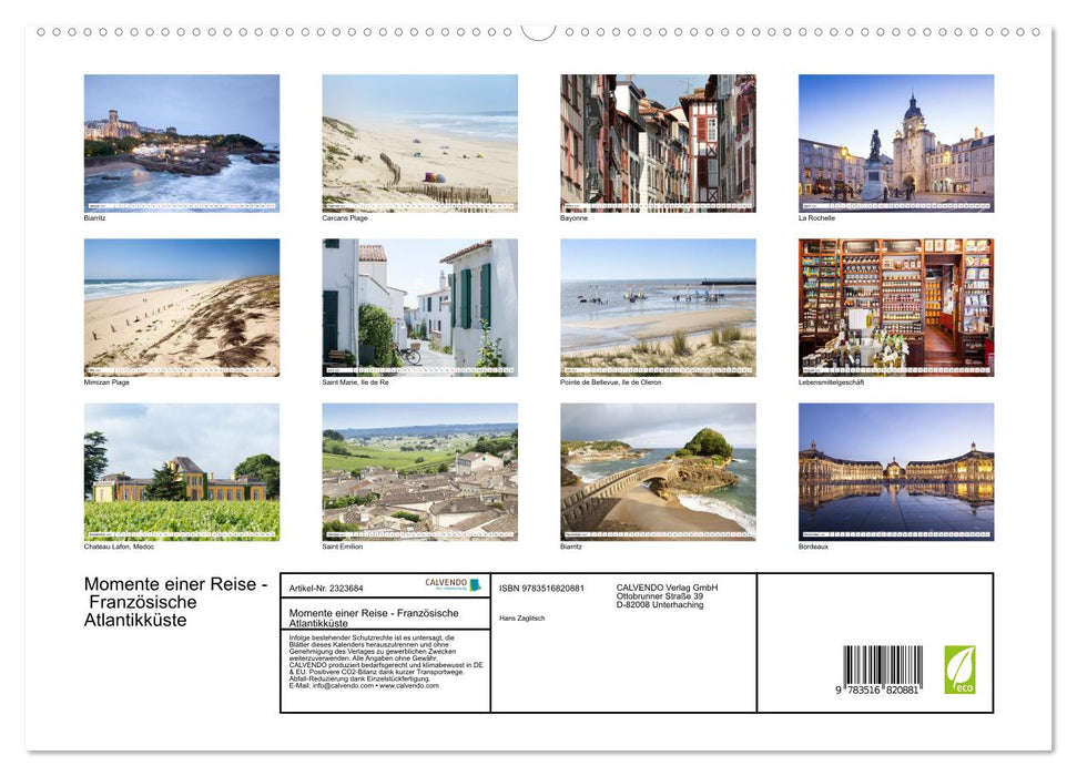 Momente einer Reise - Französische Atlantikküste (CALVENDO Premium Wandkalender 2027)