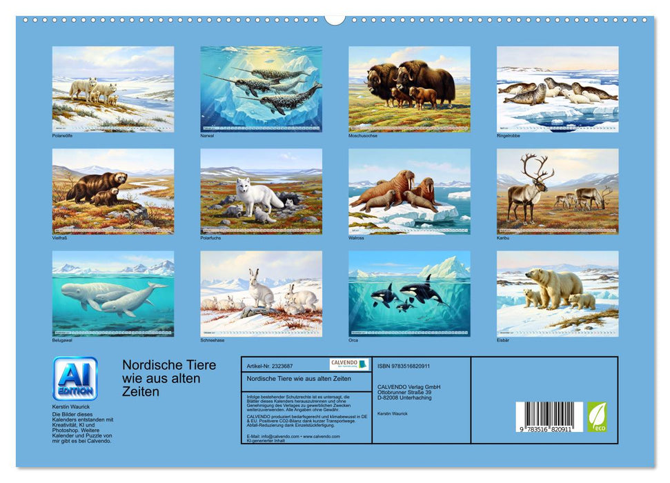 Nordische Tiere wie aus alten Zeiten (CALVENDO Premium Wandkalender 2027)