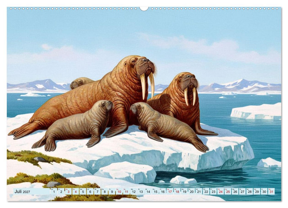 Nordische Tiere wie aus alten Zeiten (CALVENDO Premium Wandkalender 2027)