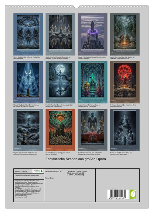 Fantastische Szenen aus großen Opern (CALVENDO Premium Wandkalender 2027)