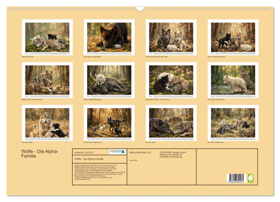 Wölfe - Die Alpha-Familie (CALVENDO Wandkalender 2027)