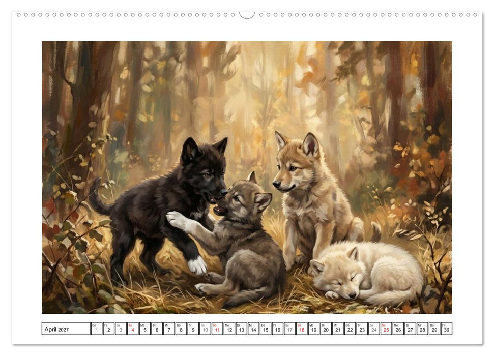 Wölfe - Die Alpha-Familie (CALVENDO Wandkalender 2027)