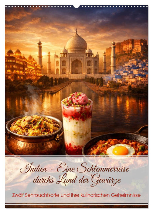 Indien - Eine Schlemmerreise durchs Land der Gewürze (CALVENDO Wandkalender 2027)