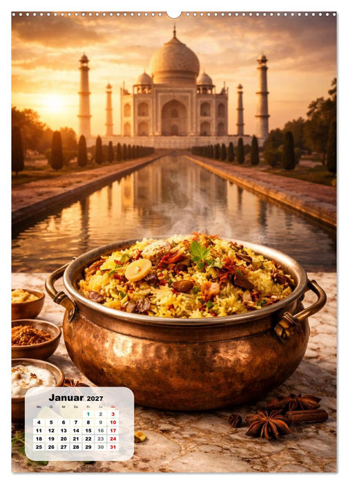 Indien - Eine Schlemmerreise durchs Land der Gewürze (CALVENDO Wandkalender 2027)