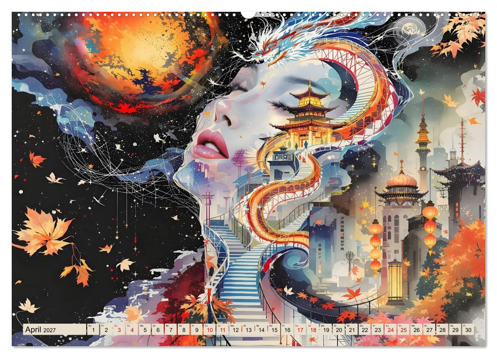 Spiegelstädte der Seele - Urbanes Labyrinth der Wahrnehmung (CALVENDO Wandkalender 2027)