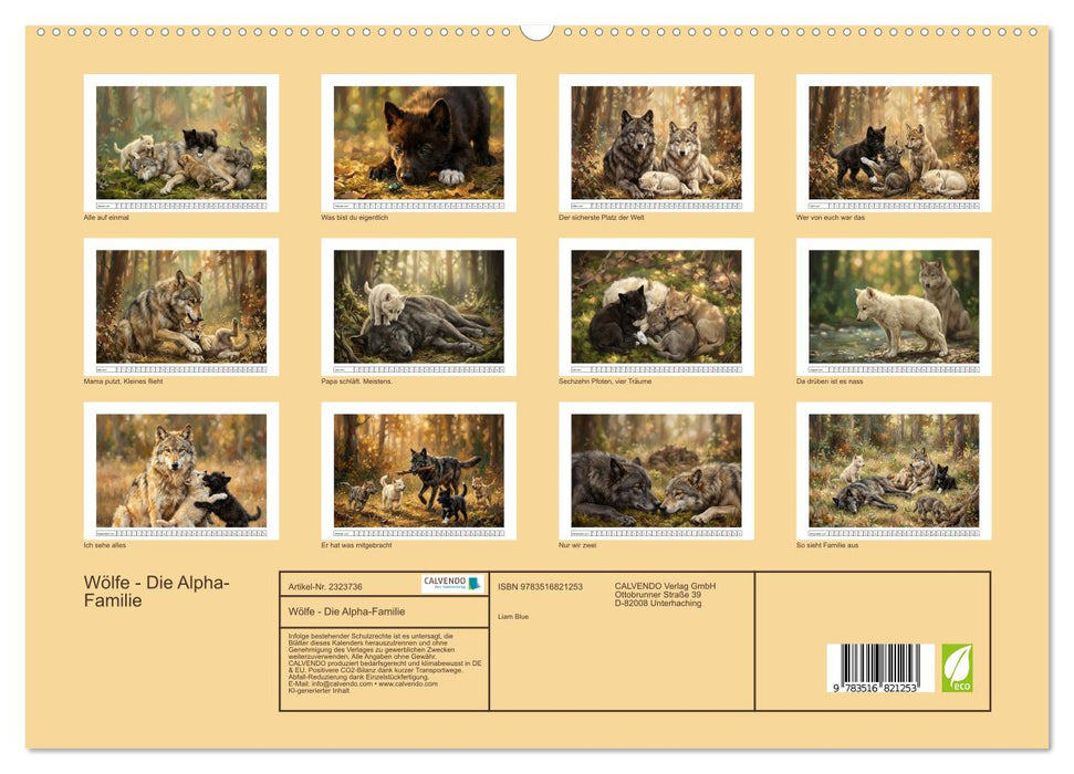 Wölfe - Die Alpha-Familie (CALVENDO Premium Wandkalender 2027)
