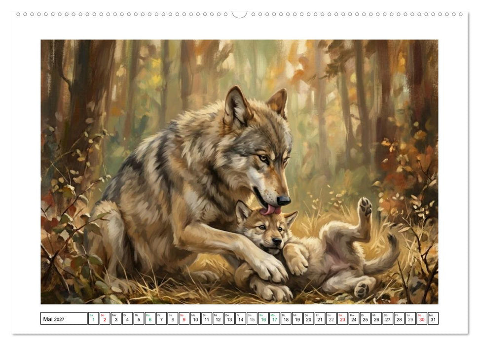 Wölfe - Die Alpha-Familie (CALVENDO Premium Wandkalender 2027)