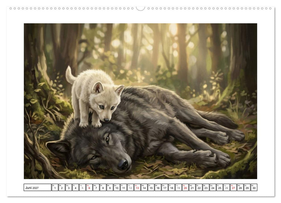 Wölfe - Die Alpha-Familie (CALVENDO Premium Wandkalender 2027)